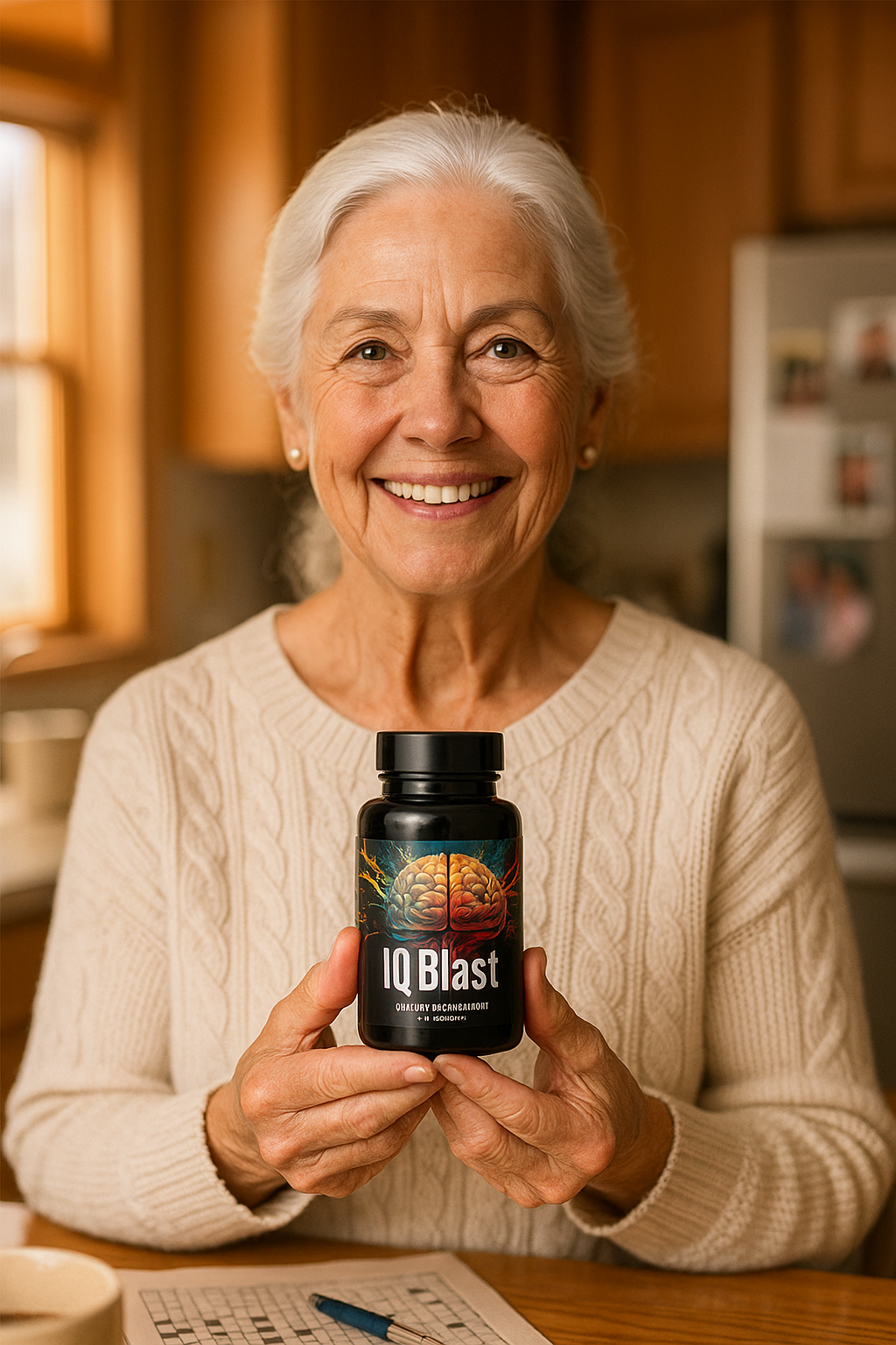 Eleanor holding IQ Blast Pro